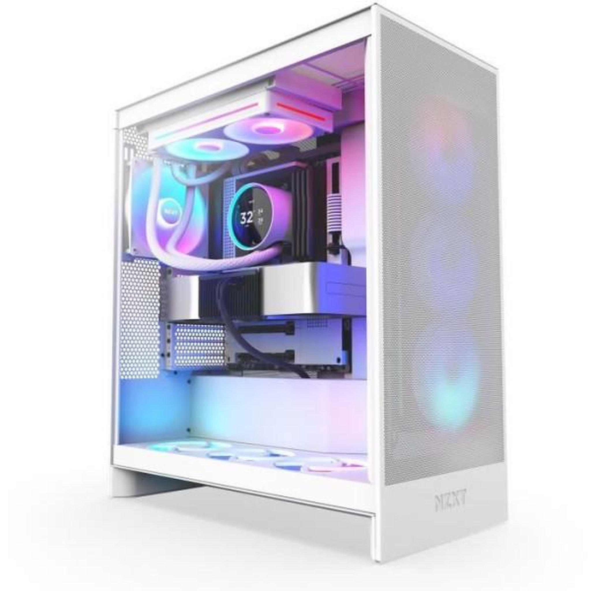 Voir la diapositive 3 : NZXT Watercooling - NZXT - RL-KR24E-W2 - Kraken Elite 240 RGB - Écran 2.72, panneau RGB personnalisable et ventilateurs RGB - Blanc