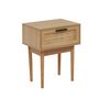 Voir la diapositive 3 : Table de chevet cannage 1 tiroir pieds bois massif L40cm AMANDINE