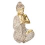 Voir la diapositive 1 : ATMOSPHERA Statuette Bouddha Assis  Pierre  19cm Or