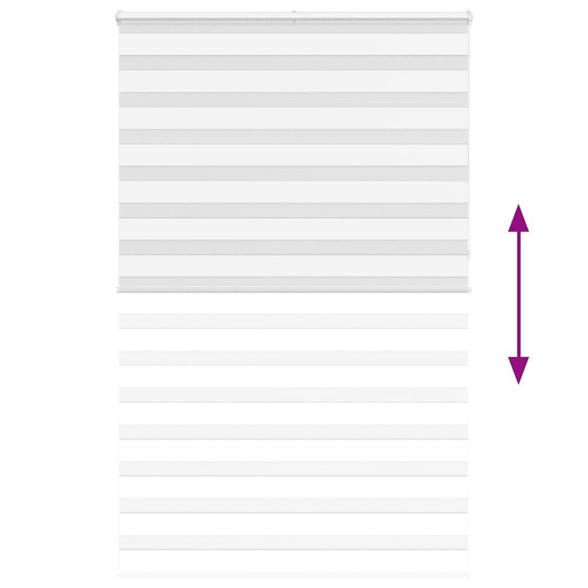 VIDAXL Store zebre blanc 145x230 cm largeur du tissu 140,9cm polyester