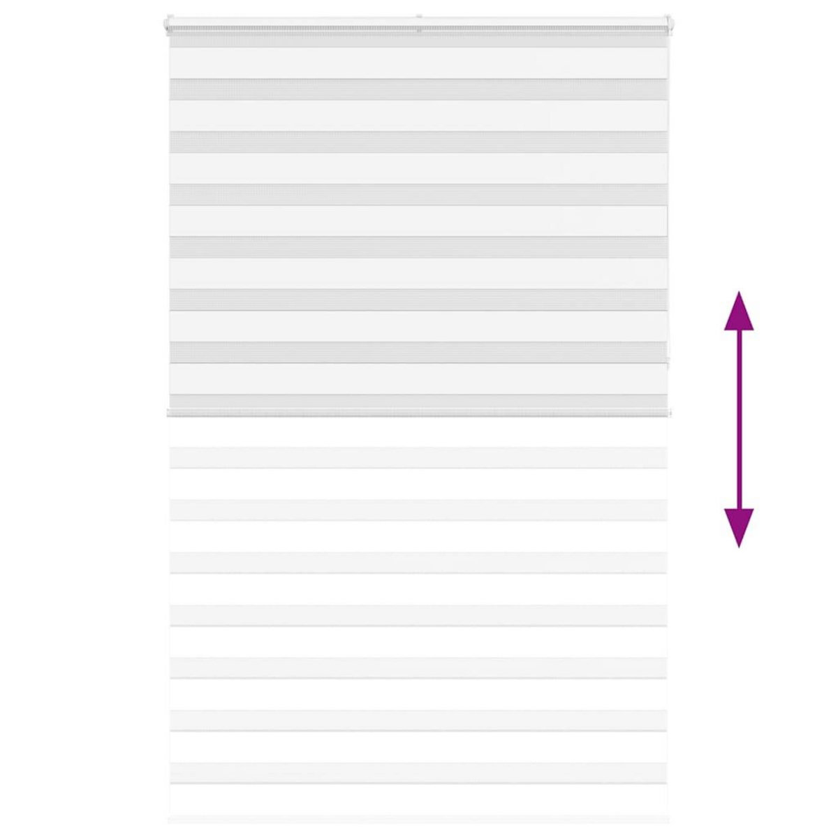 VIDAXL Store zebre blanc 145x230 cm largeur du tissu 140,9cm polyester