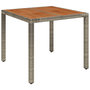 Voir la diapositive 2 : VIDAXL Table de jardin dessus en bois Gris 90x90x75 cm Resine tressee