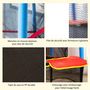 Voir la diapositive 6 : HOMCOM Trampoline de jardin enfant Ø 1,65 × 1,62H m filet de sécurité porte zipée couvre-ressorts + 6 poteaux rembourrés inclus rouge bleu noir