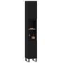 Voir la diapositive 3 : VIDAXL Armoire de salle de bain noir 30x30x190 cm bois d ingénierie