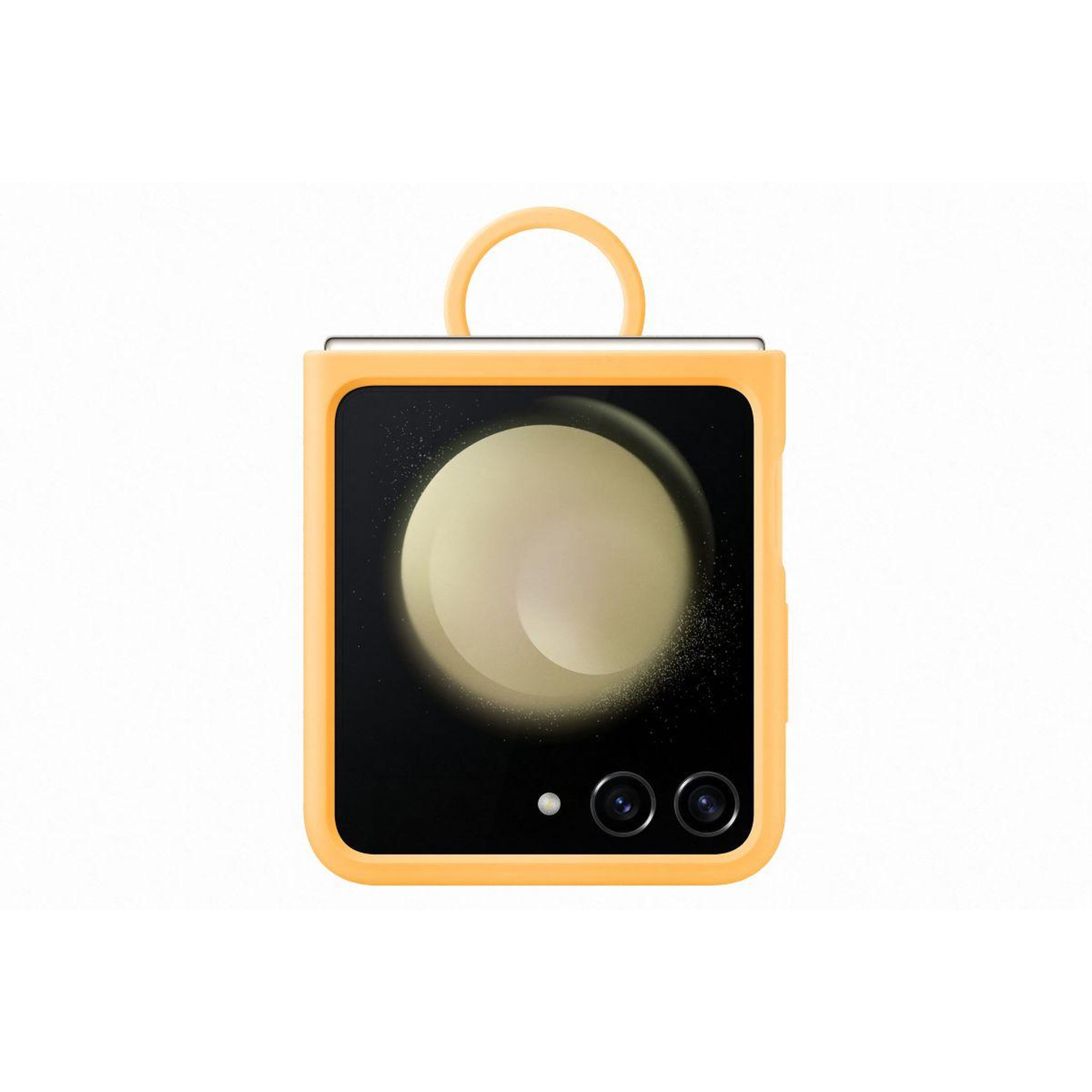 Voir la diapositive 2 : Samsung Coque z flip 5 avec anneau sillicone abricot