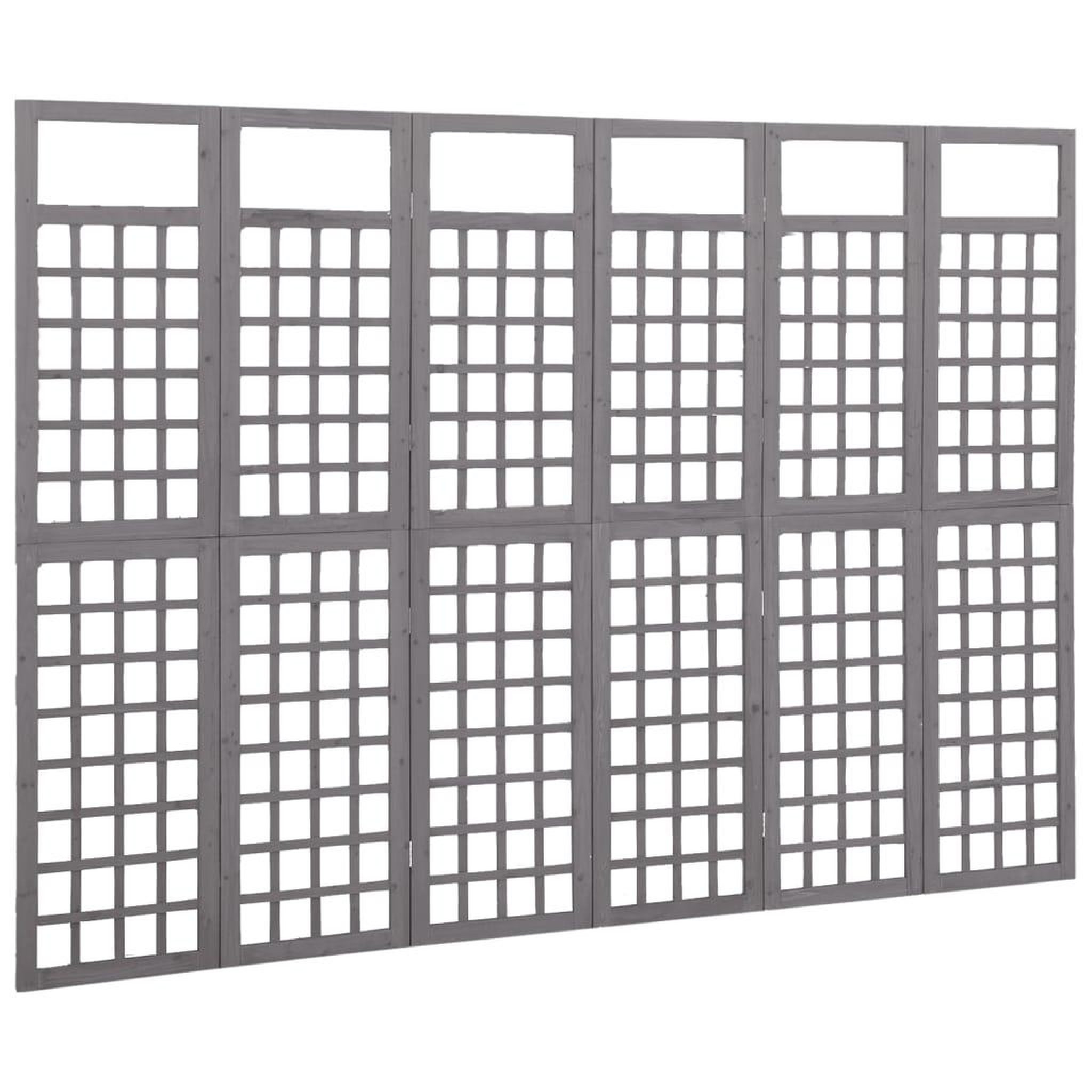 Voir la diapositive 3 : VIDAXL Cloison de separation a 6 panneaux/treillis bois sapin massif