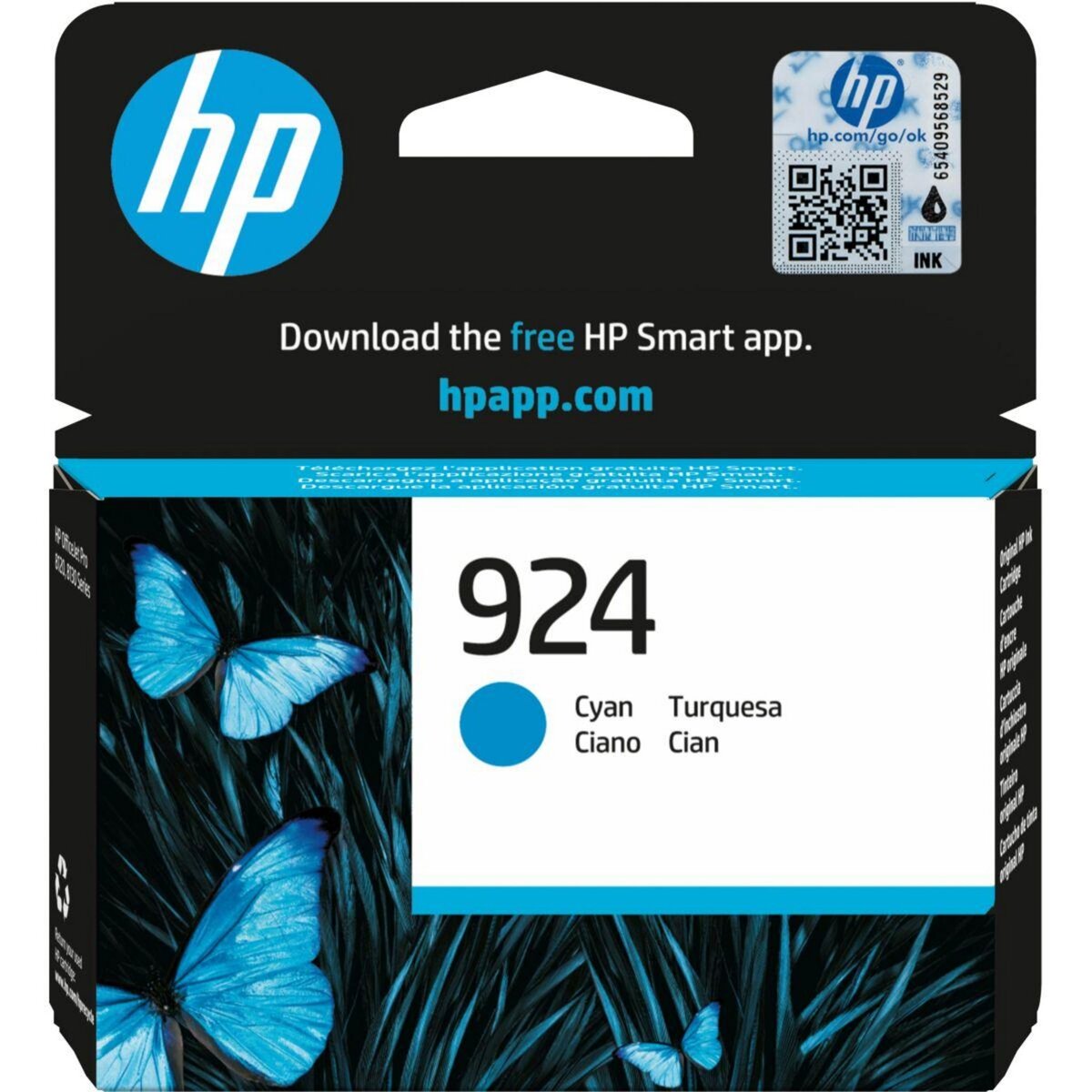HP Cartouche d'encre Originale 924 Cyan Standard - 6S8T1AE