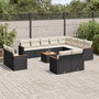 Voir la diapositive 1 : VIDAXL Salon de jardin avec coussins 13 pcs noir resine tressee