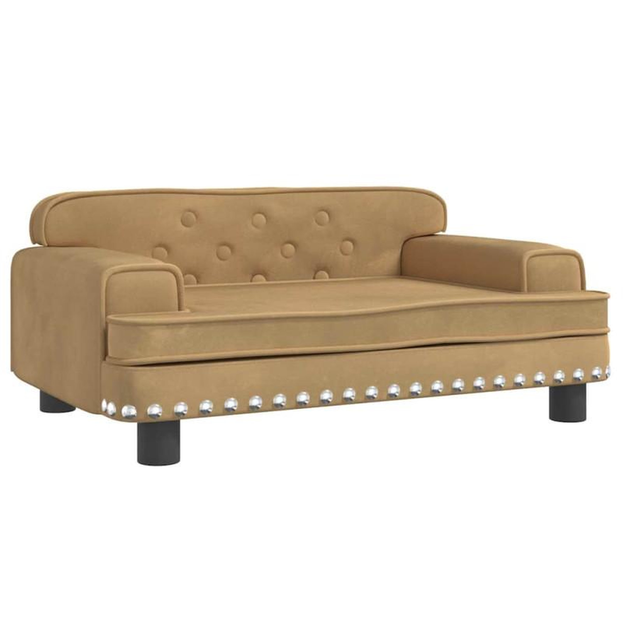 Voir la diapositive 2 : VIDAXL Lit pour chien marron 70x45x30 cm velours