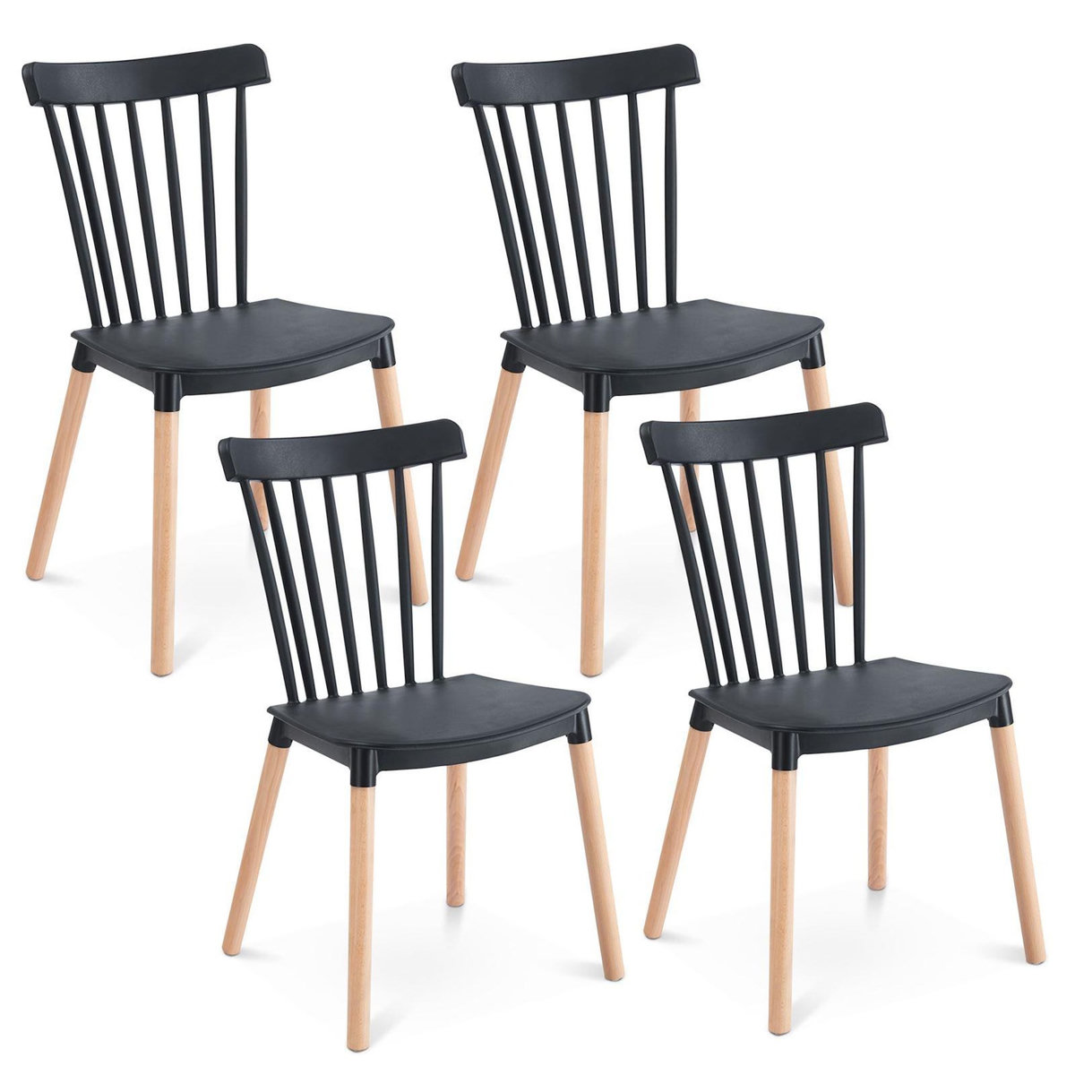 IDIMEX Lot de 4 chaises RAVI de salle à manger design