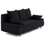 Voir la diapositive 4 : BEST MOBILIER Larson - canapé droit 3 places convertible avec coffre en velours côtelé