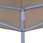VIDAXL Toit de tente de reception 4x3 m Taupe 270 g/m^2