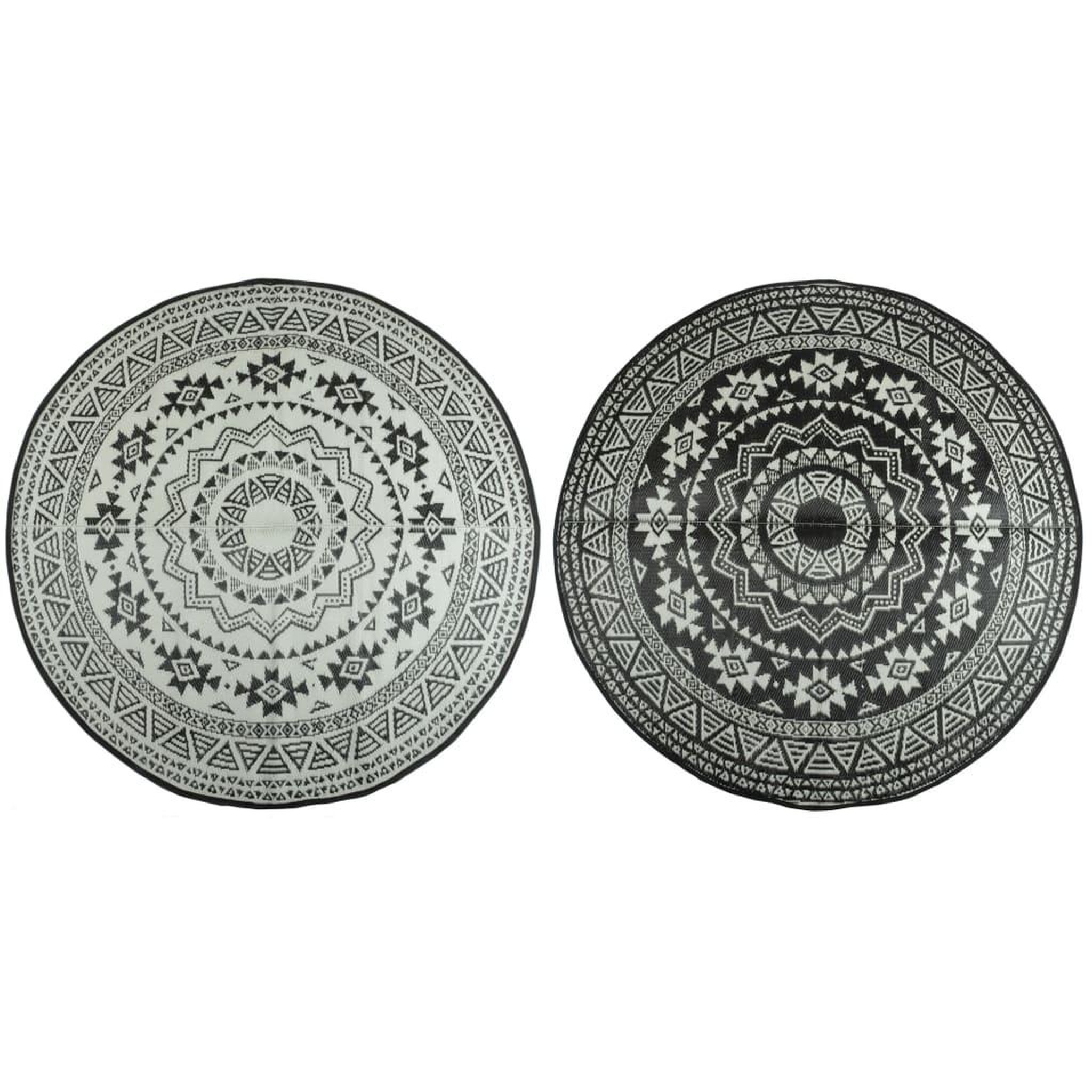 Voir la diapositive 2 : ESSCHERT DESIGN Esschert Design Tapis d'exterieur 180 cm Noir et blanc OC18