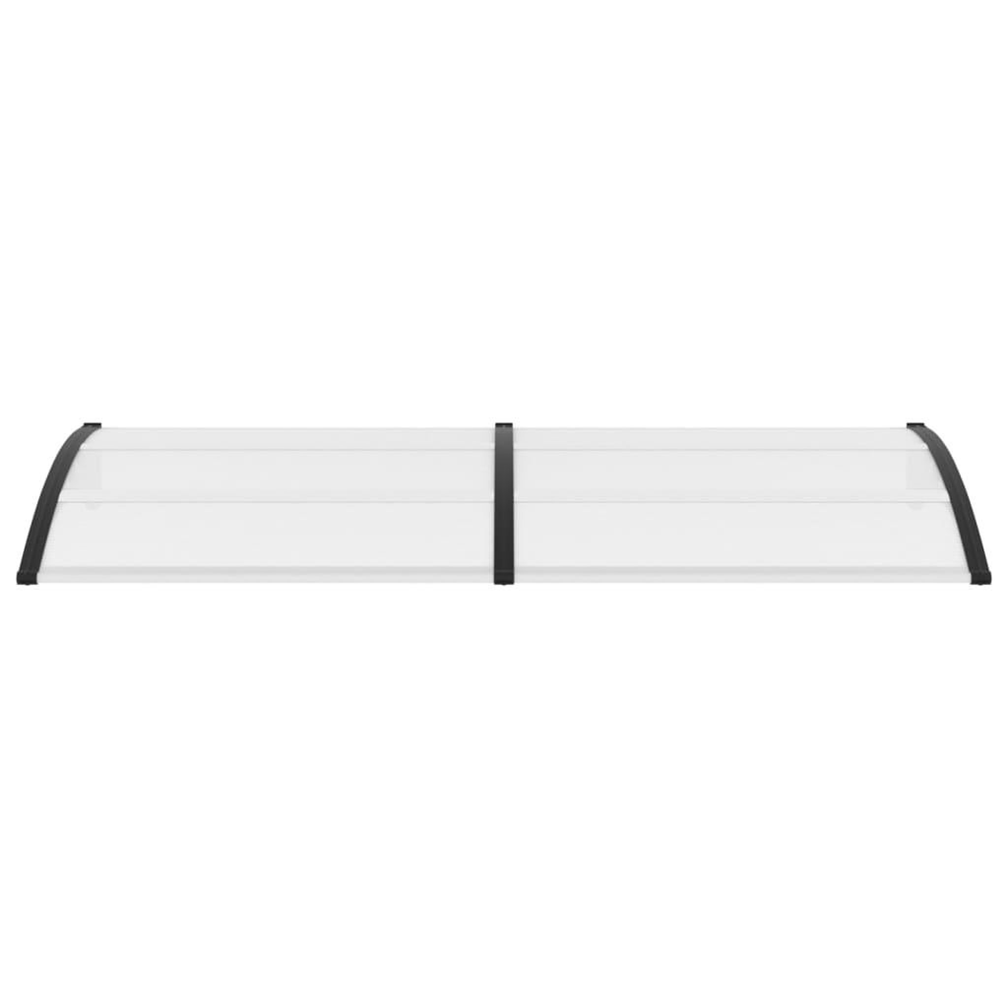 Voir la diapositive 2 : VIDAXL Auvent de porte Noir et transparent 240x75 cm PC