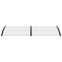 Voir la diapositive 2 : VIDAXL Auvent de porte Noir et transparent 240x75 cm PC