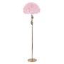 Voir la diapositive 1 : Paris Prix Lampadaire Imitation Plume  Slim  165cm Or & Rose