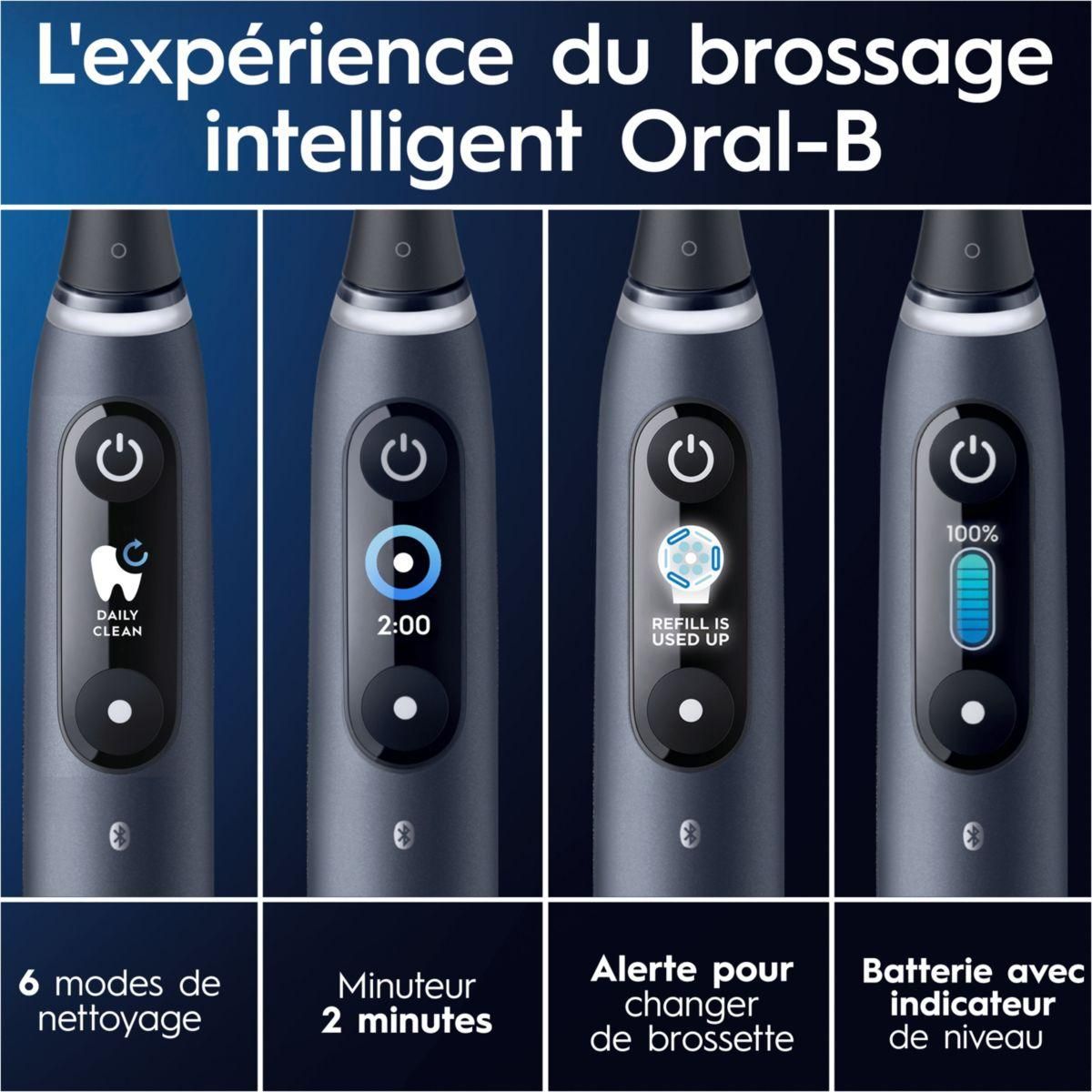 ORAL B Brosse à dents électrique iO8s Series Black Onyx (+1 refils)