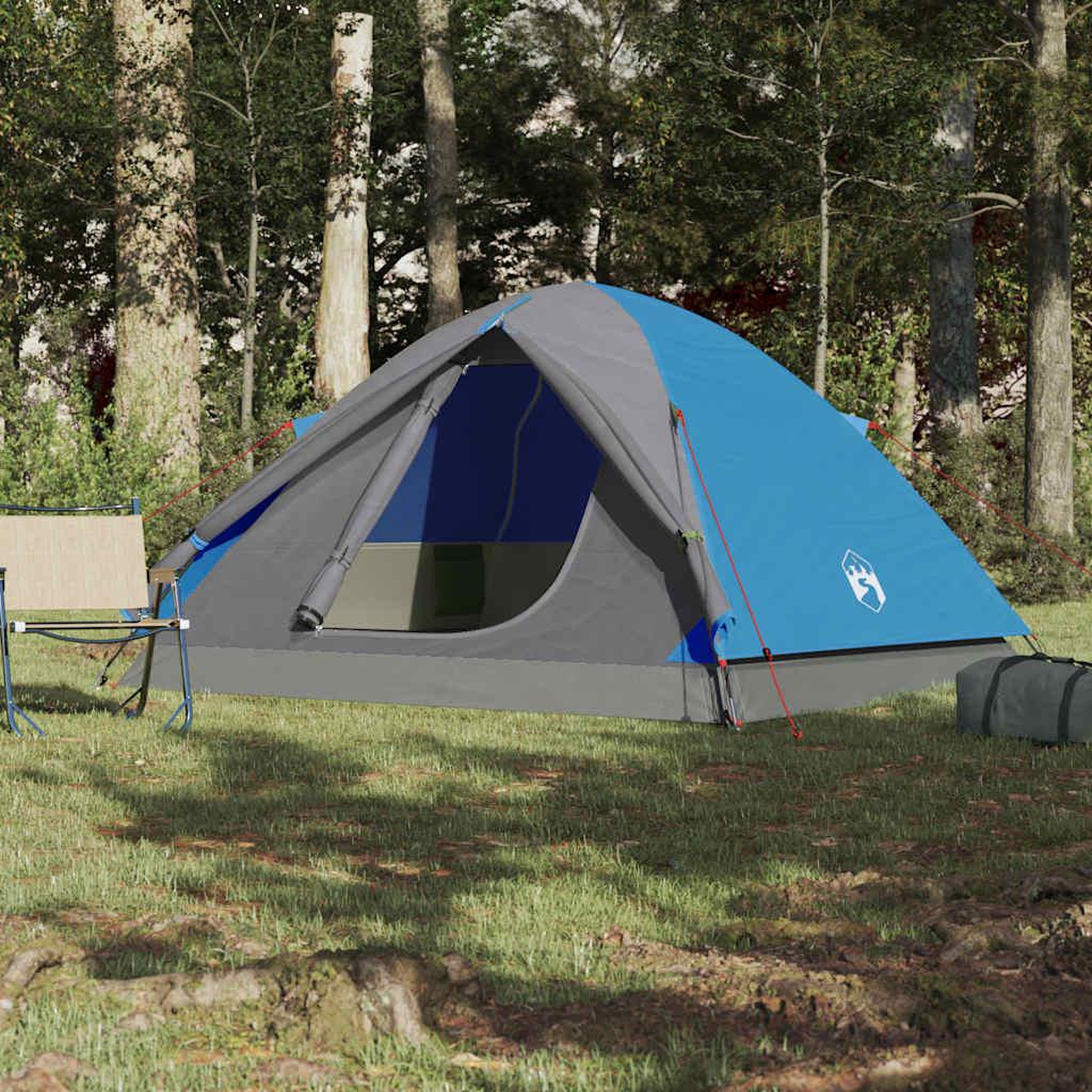 Voir la diapositive 3 : VIDAXL Tente de camping a dome 6 personnes bleu impermeable