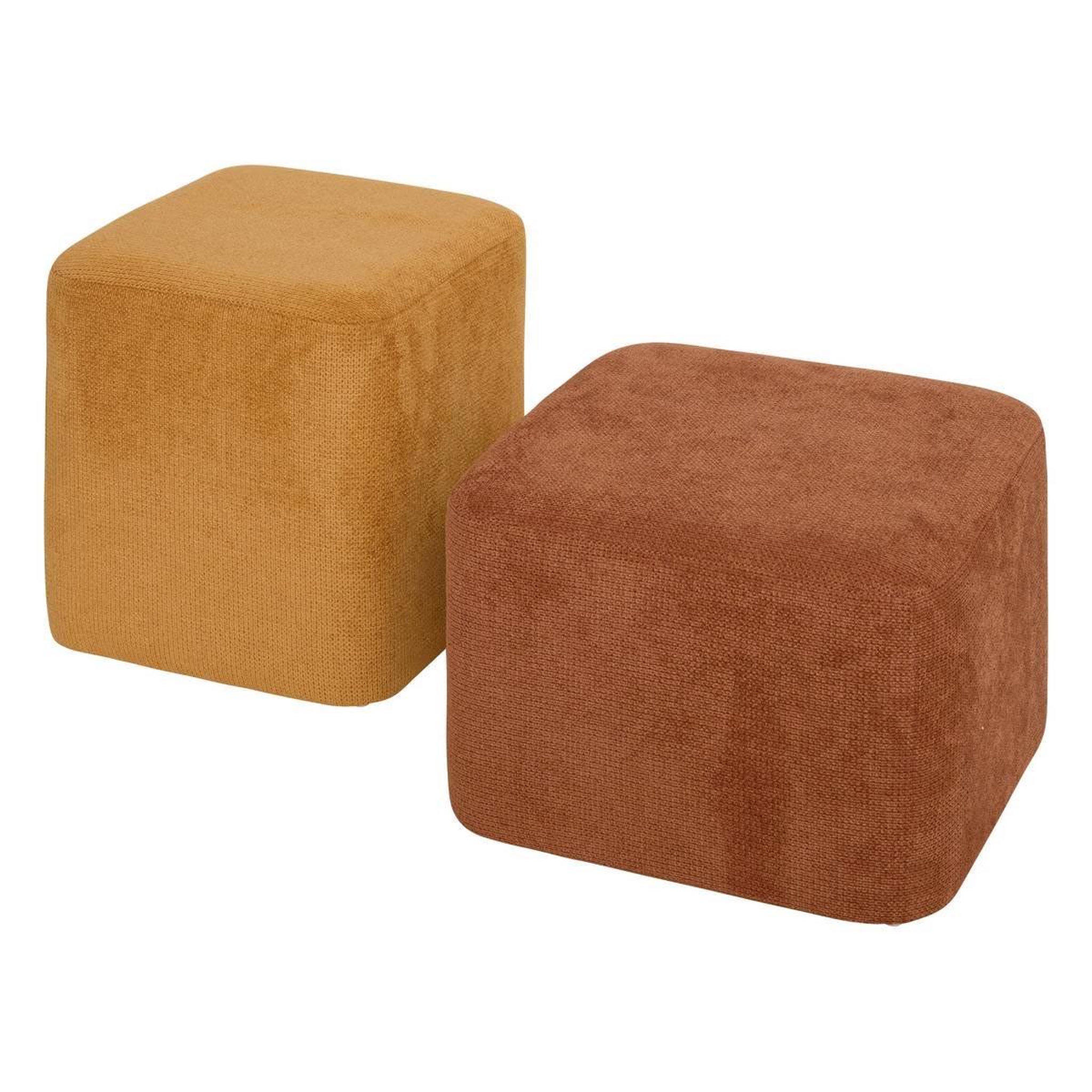 Voir la diapositive 2 : ATMOSPHERA Pouf 2 en 1  doki  41cm ambre & ocre