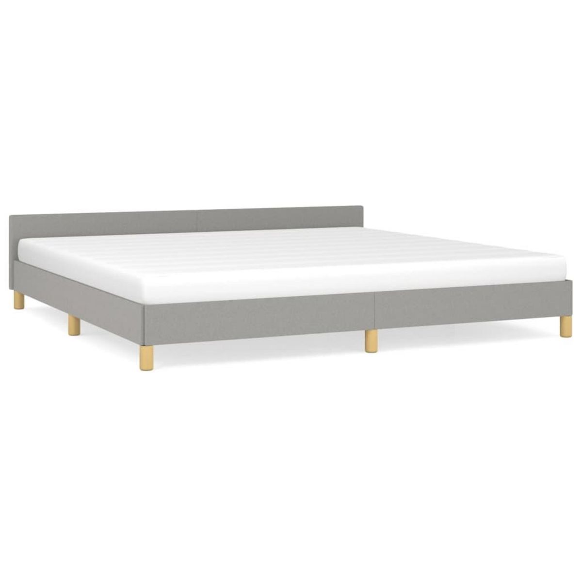 VIDAXL Cadre de lit sans matelas gris clair 200x200 cm tissu