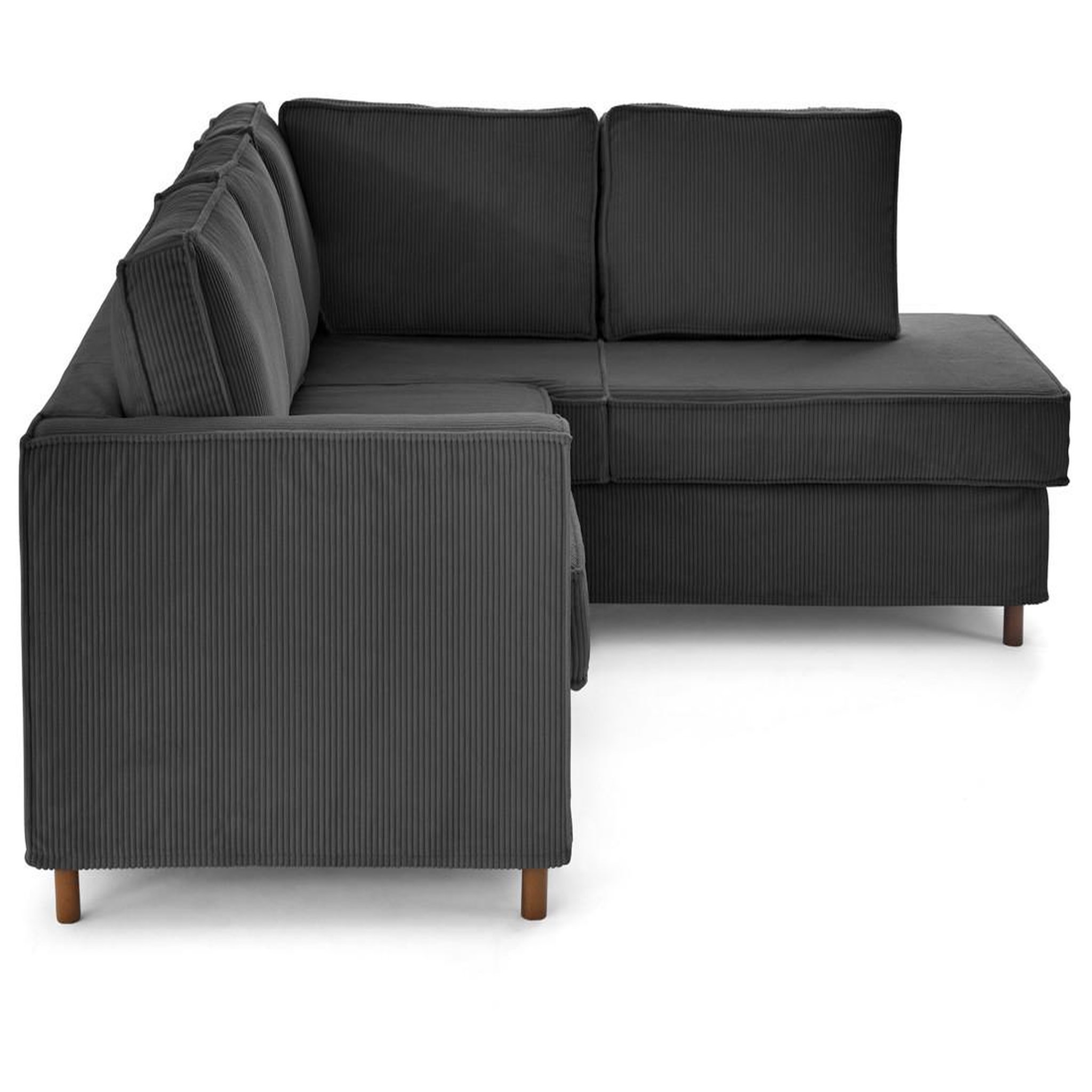 Voir la diapositive 5 : LISA DESIGN Jake - canapé déhoussable d'angle droit 5 places en velours côtelé