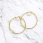 Voir la diapositive 4 : L'ATELIER D'AZUR Boucles d'Oreilles Créoles 6cm - Or Jaune - Femme