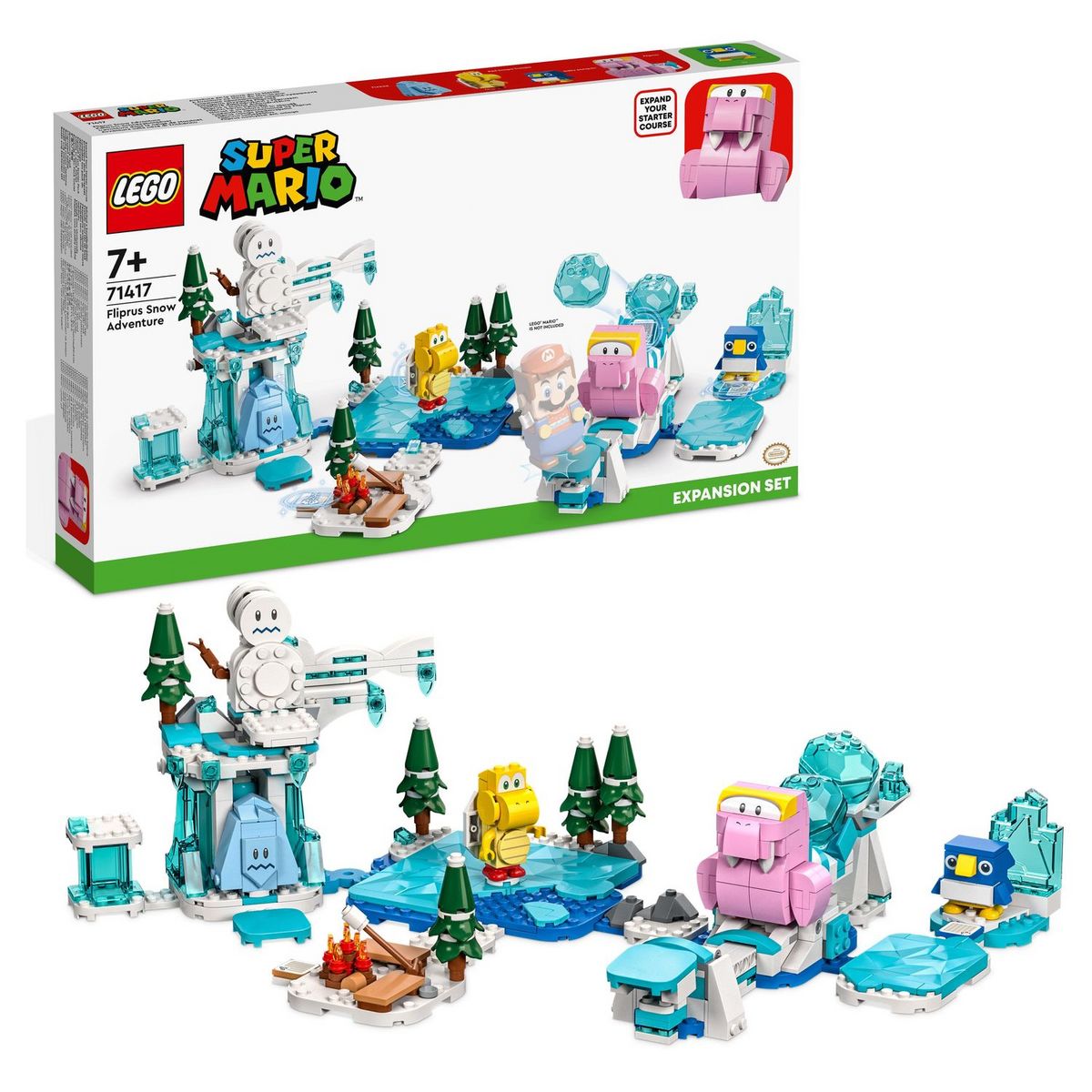 LEGO Super Mario 71417 Ensemble extension L'aventure dans la neige de Morsinet? Jouet pour Enfants à Combiner avec Pack de Démarrage, et Figurines Congélo