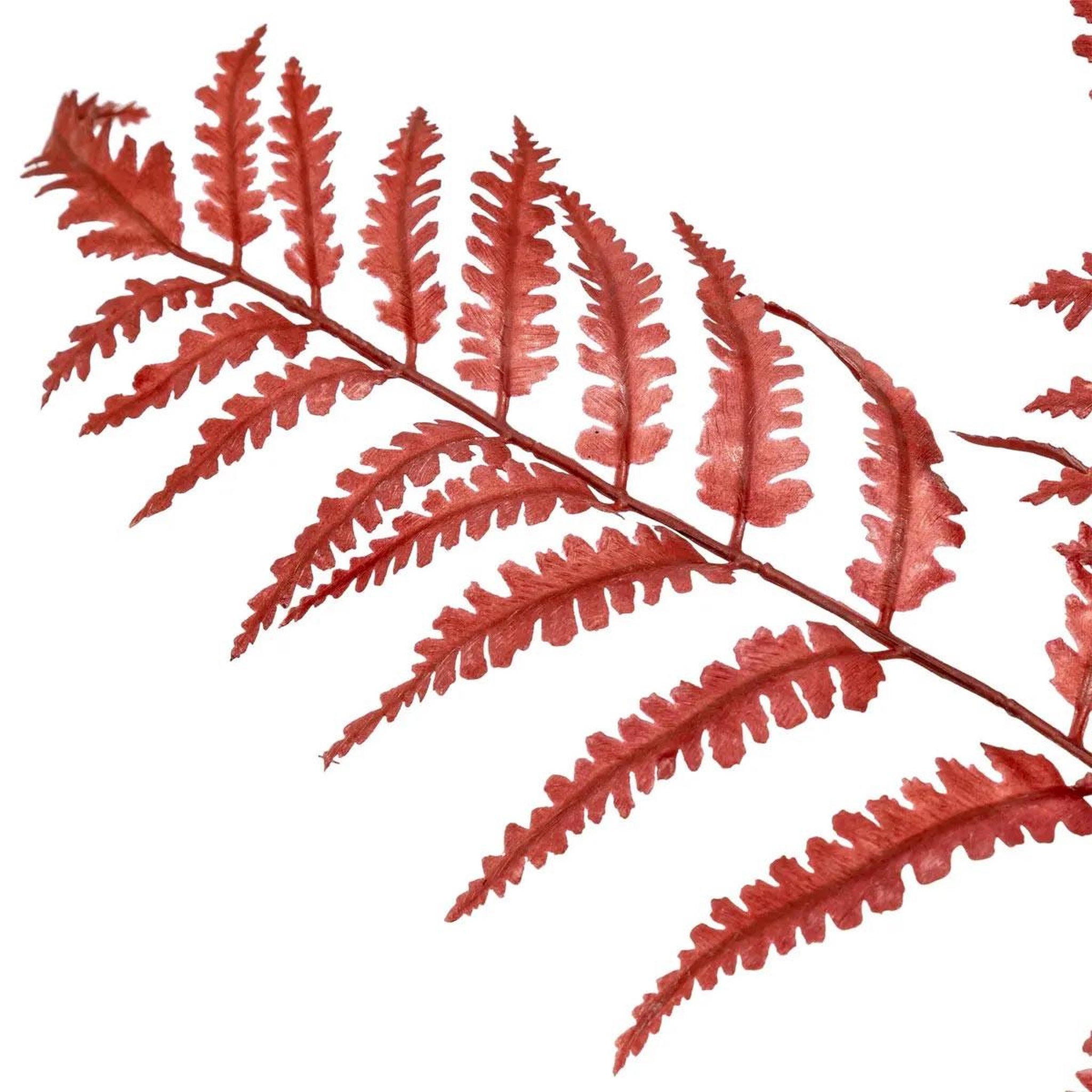 Voir la diapositive 2 : ATMOSPHERA Tige artificielle fougère  james  90cm rouge