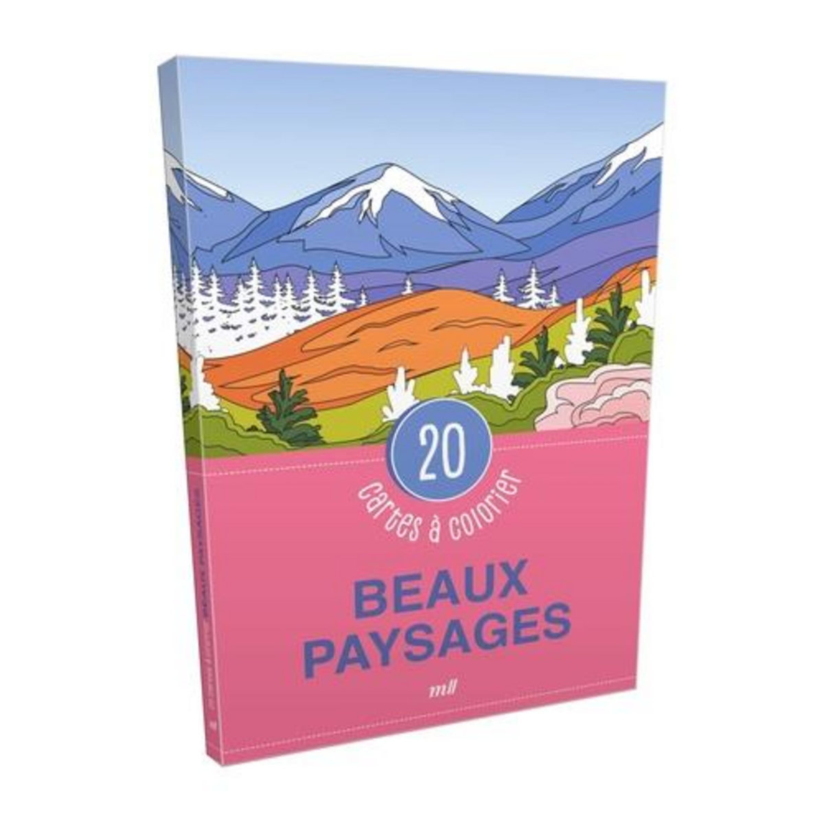 BEAUX PAYSAGES. 20 CARTES A COLORIER, Merci les livres