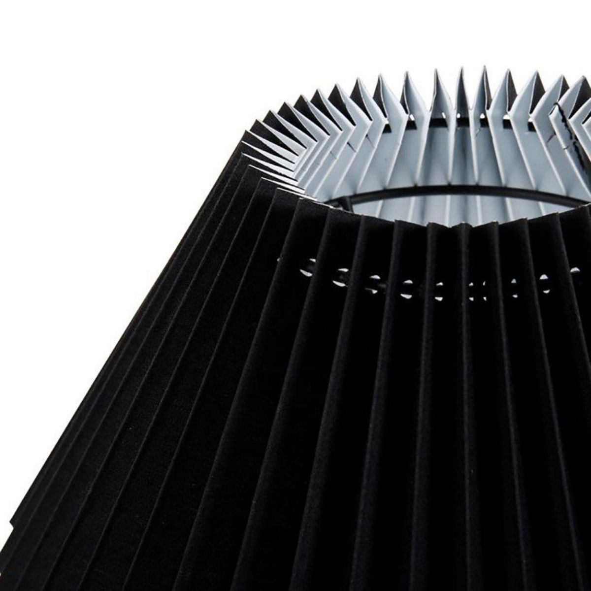 OSTARIA Lampe métal tissu plissé Aurélia noire