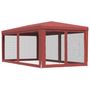 Voir la diapositive 5 : VIDAXL Tente de fete avec 6 parois laterales en maille Rouge 3x6m PEHD