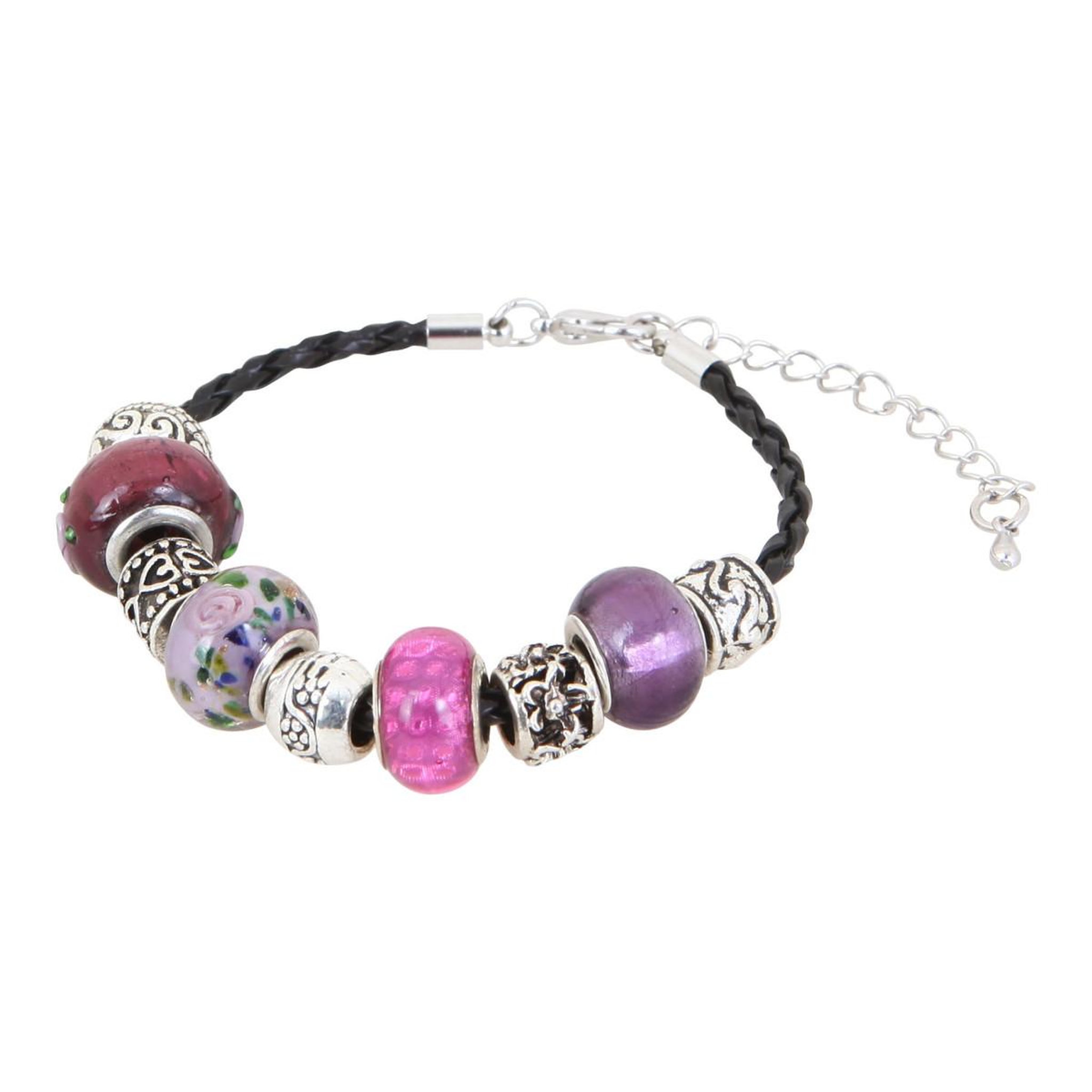 Voir la diapositive 3 : HOMEA Kit Bracelet Mode  Charms  9cm Mauve