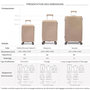 Voir la diapositive 2 : Bleucerise Lot 3 valises rigides dont 1 valise cabine Travel Light TSA Polypropylène