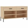 Voir la diapositive 2 : VIDAXL Banc à chaussures chêne sonoma 102x35x55 cm bois d ingénierie