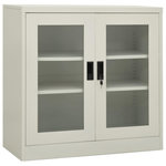 VIDAXL Armoire de bureau Gris clair 90x40x90 cm Acier