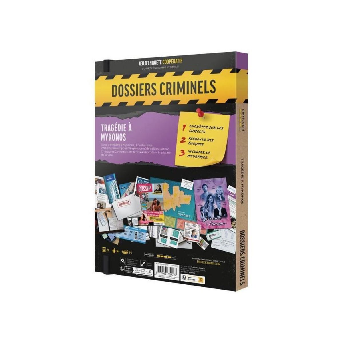 Asmodee Tragédie a Mykonos - Asmodee - Jeu d'enqete - Des 18 ans - Fabriqué en France