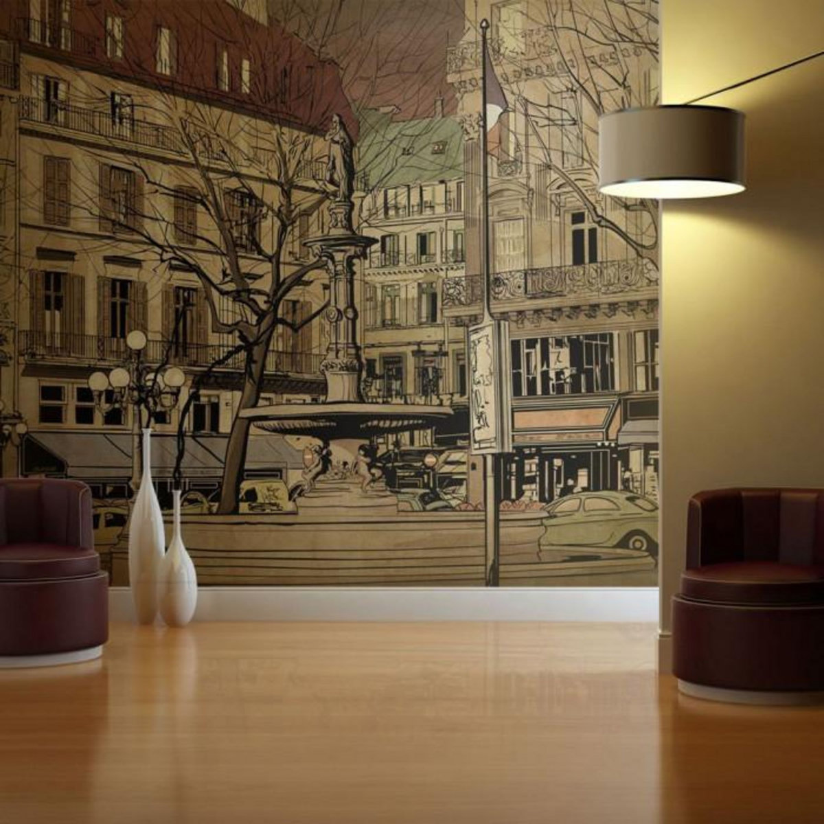 Paris Prix Papier Peint  Parisian Fountain II  450x270cm