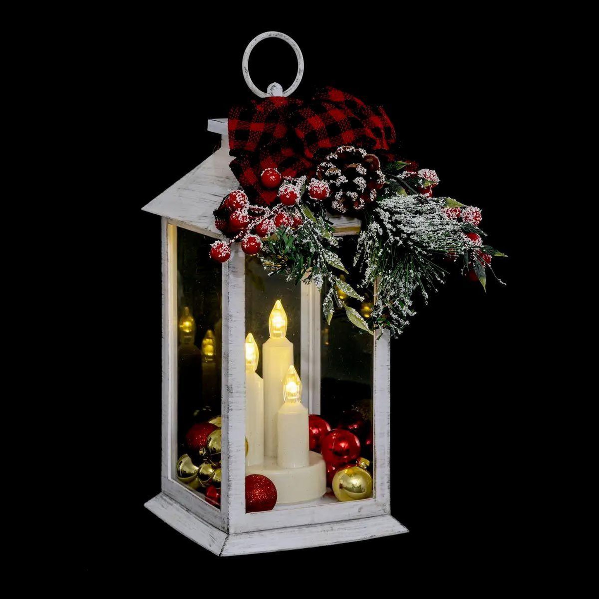 FEERIC LIGHT & CHRISTMAS Décoration Lumineuse Led  Lanterne  29cm Blanc
