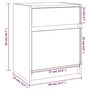 Voir la diapositive 6 : VIDAXL Table de chevet Blanc 40x31x50 cm Bois de pin massif