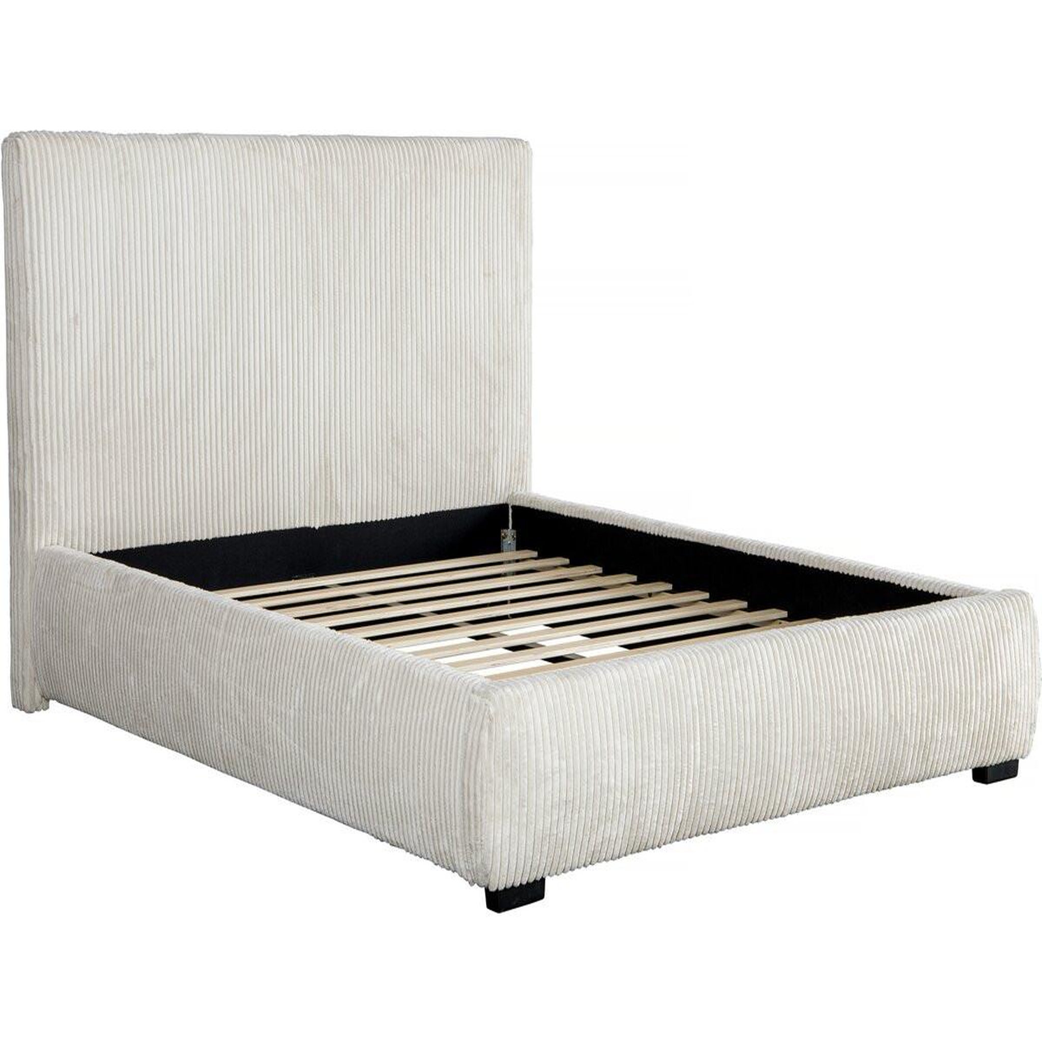 Voir la diapositive 1 : Habitat et Jardin Lit double en velours côtelé  montana  - 180 x 200 cm - beige