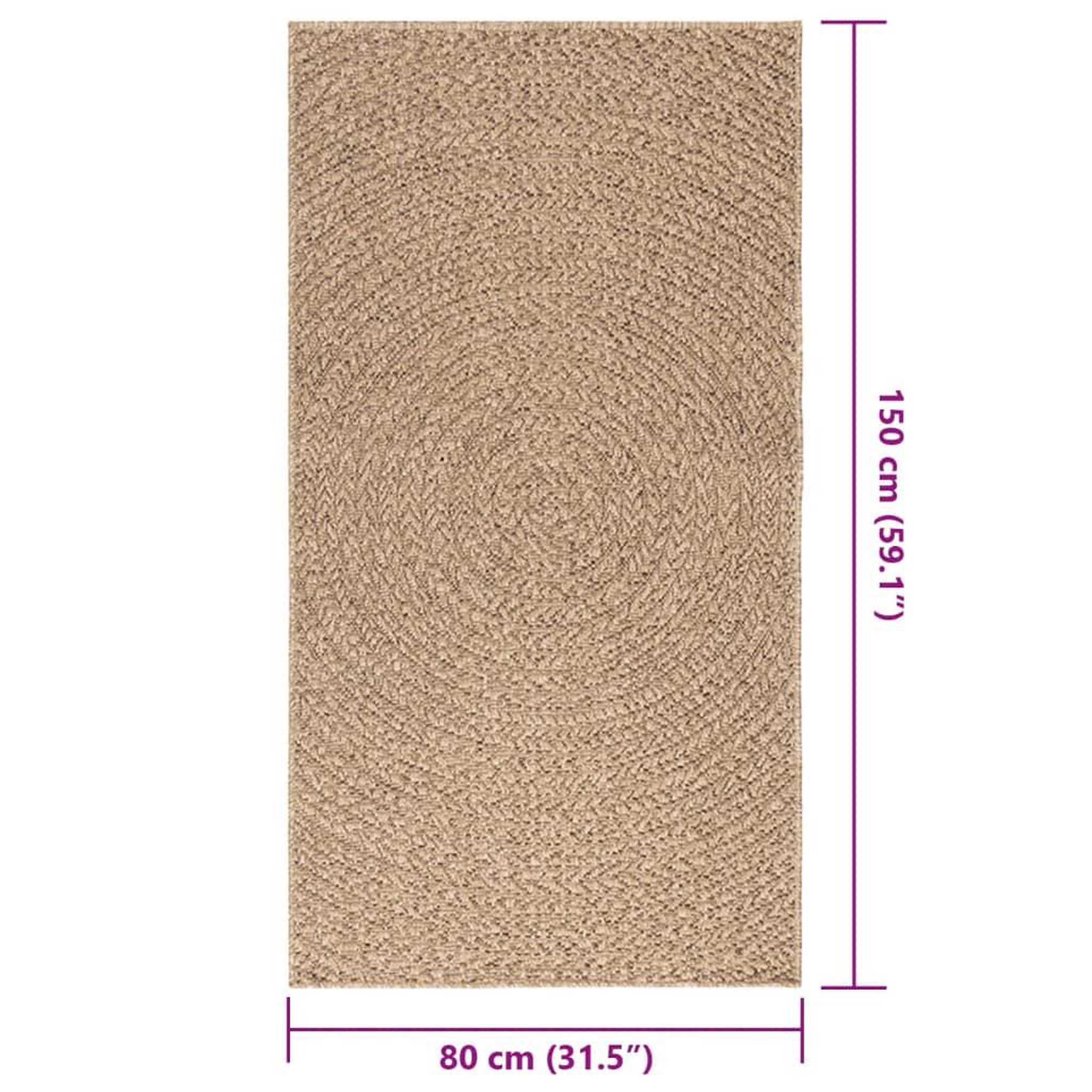 Voir la diapositive 6 : VIDAXL Tapis ZIZUR 80x150 cm aspect de jute interieur et exterieur