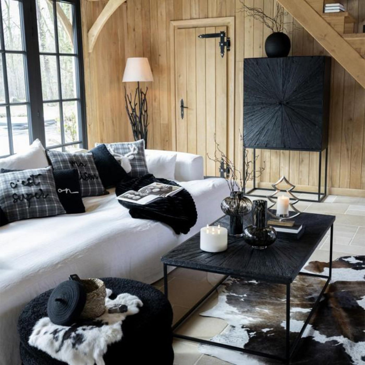 Paris Prix Table Basse en Bois  Shanil  120cm Noir