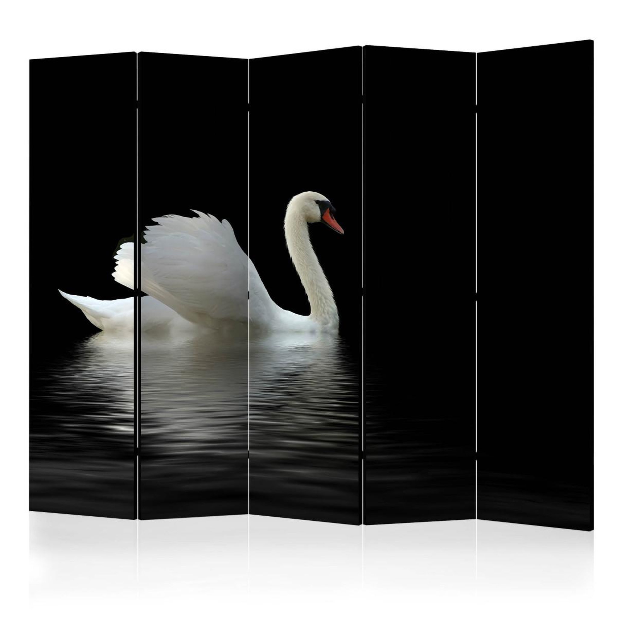 Paris Prix Paravent 5 volets  swan black & white  172x225cm