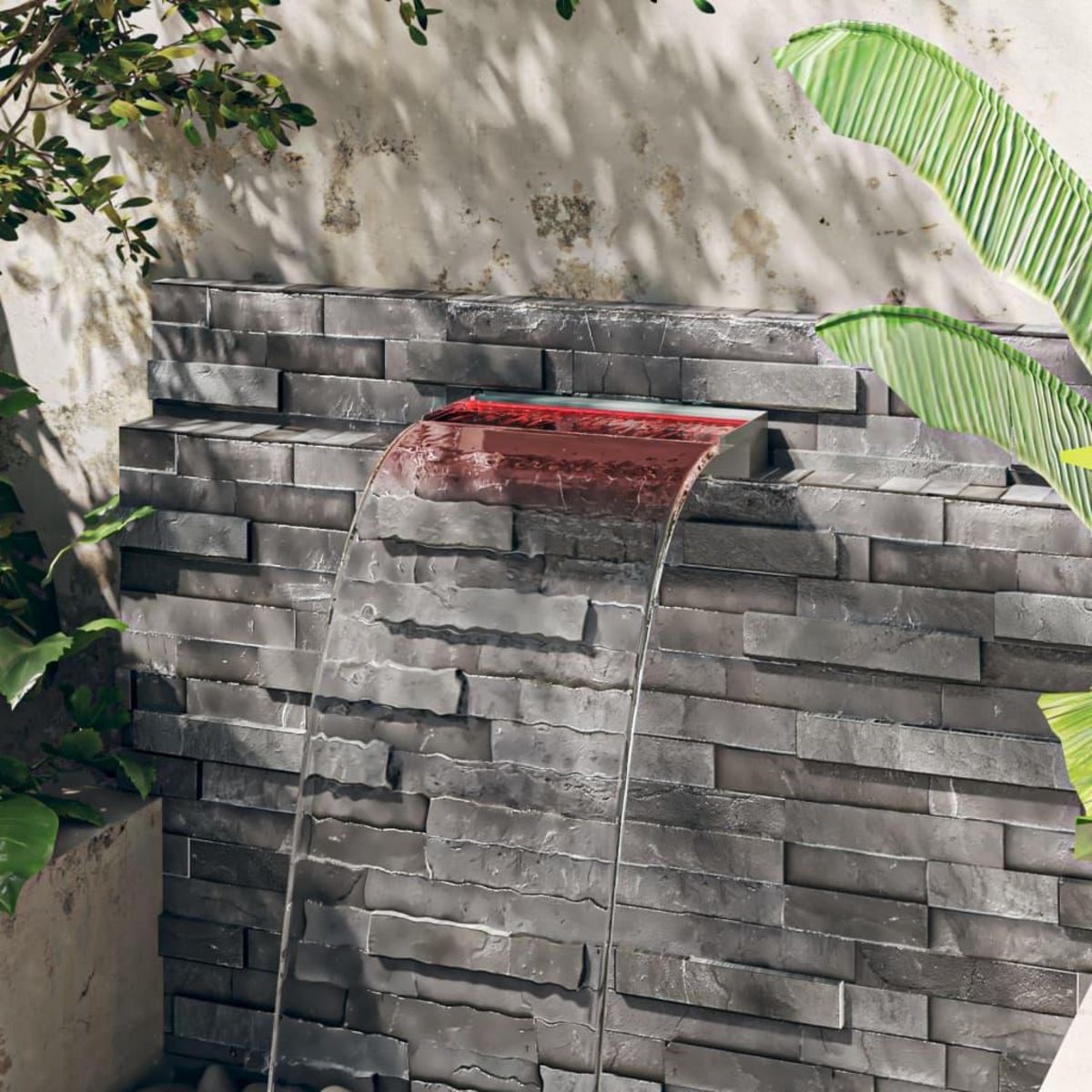 VIDAXL Deversoir pour cascade avec LED RVB Inox 45 cm