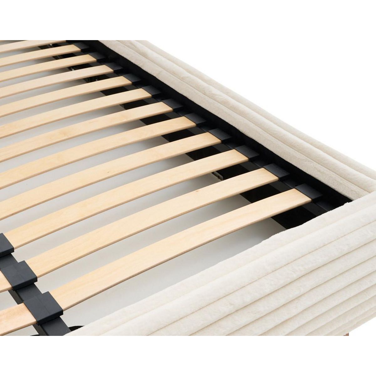 BEST MOBILIER Cristal - lit coffre - 140x200 - sommier inclus - fausse fourrure côtelée