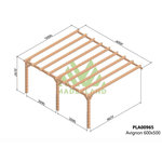 JARDIDECO Pergola adossée en lamellé-collée Avignon 600 x 500 cm - Mardeland