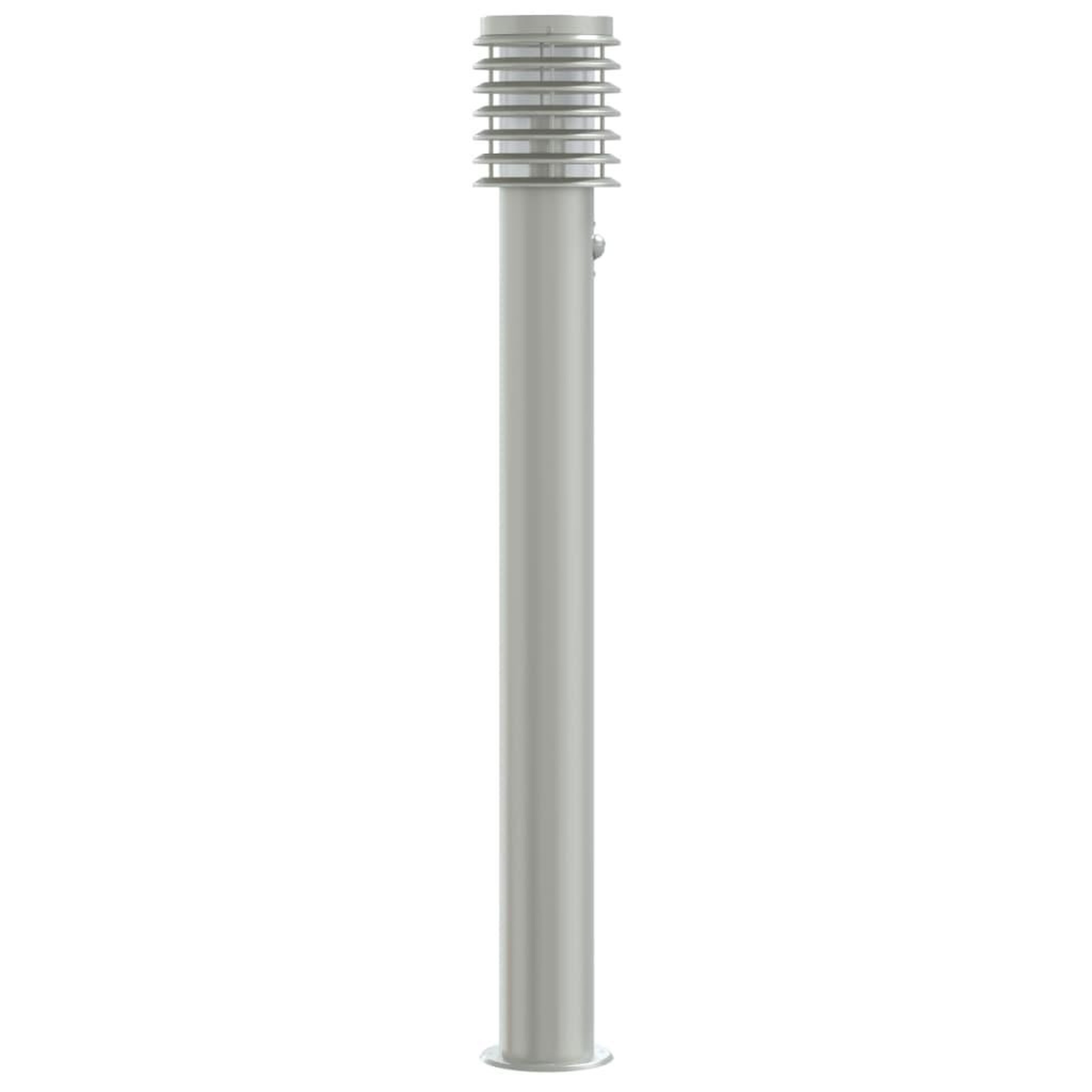 Voir la diapositive 5 : VIDAXL Lampadaire d'exterieur avec capteur argente acier inoxydable