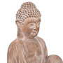 Voir la diapositive 2 : ATMOSPHERA Statue Bouddha Déco  Effet Bois  67cm Beige Lin