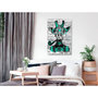 Voir la diapositive 2 : Paris Prix Tableau Imprimé  Giraffe with Pipe Green