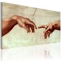 Paris Prix Tableau Peint à la Main  La Création D'Adam : Fragment de Peinture  60x120cm